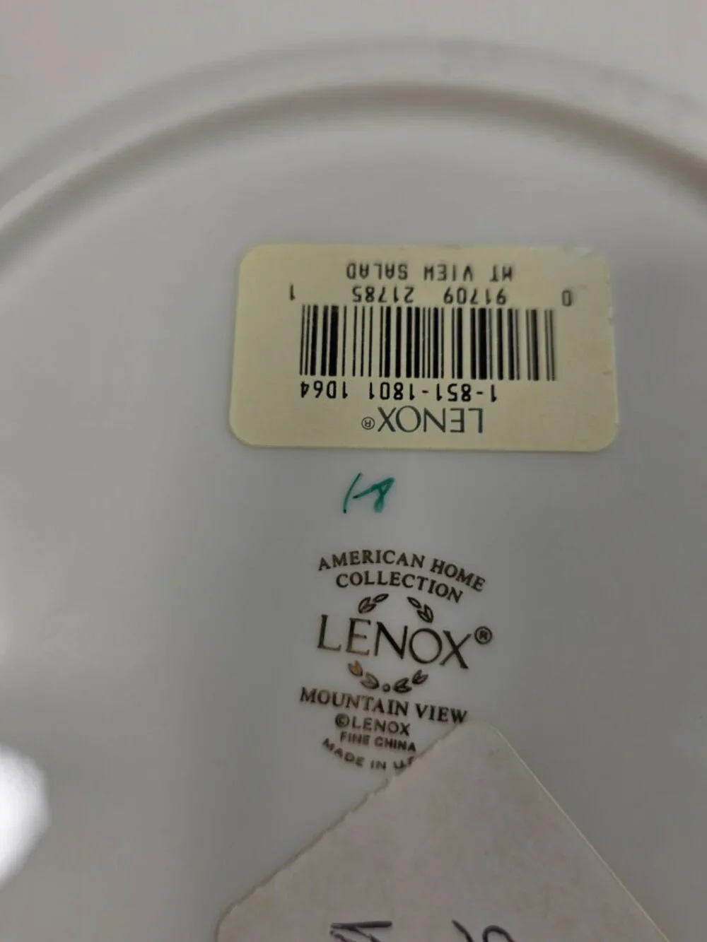 Lenox Mountain View American Home Salad Plate Blue Marble Rim